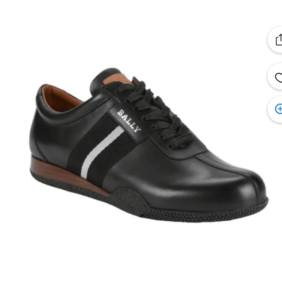 New Bally Black Leather Men's Sneakers 7.5